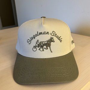 NEW Siegelman Stable hat - Ivory cap with Taupe Green embroidery and bill